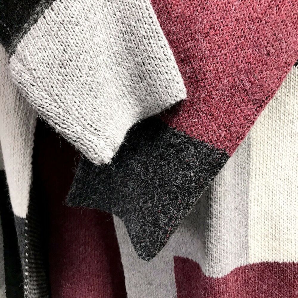 Military Hippie Color Block Open Front Drop Shoul… - image 8